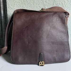 Bally Vintage Messenger / Shoulder Bag, Chocolate Brown, Leather